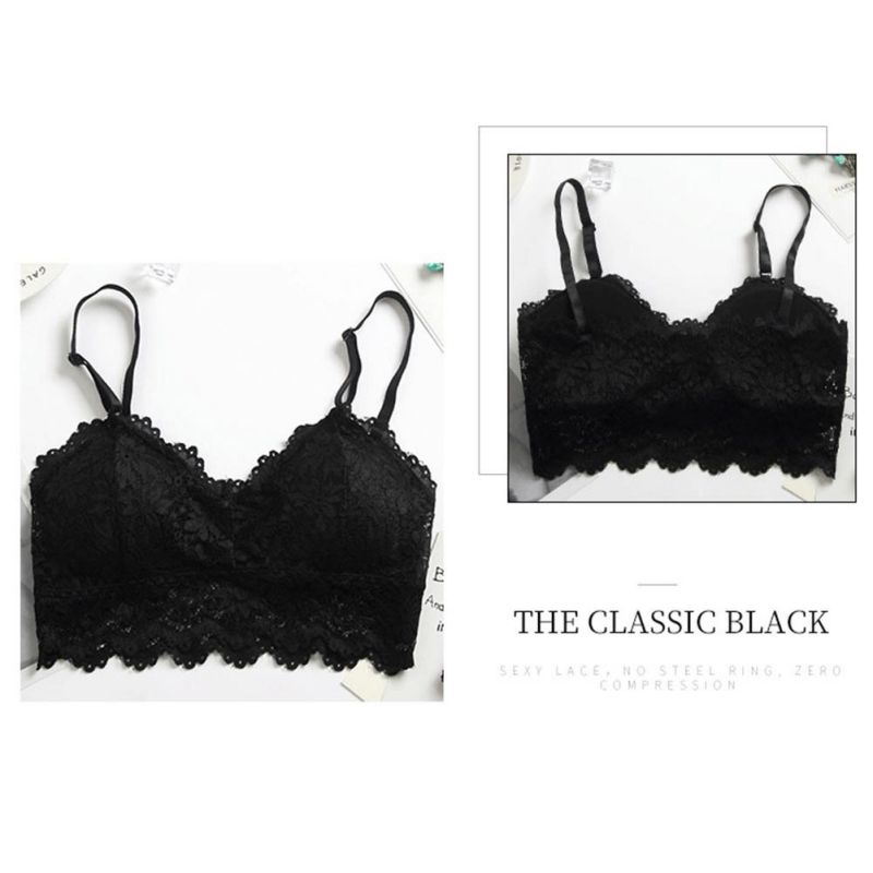 

Women Underwear Sport Bra Fitness Black Women's Wireless Beautiful Back Lace Bra Soft Brassiere Underwear Lingerie Intimates