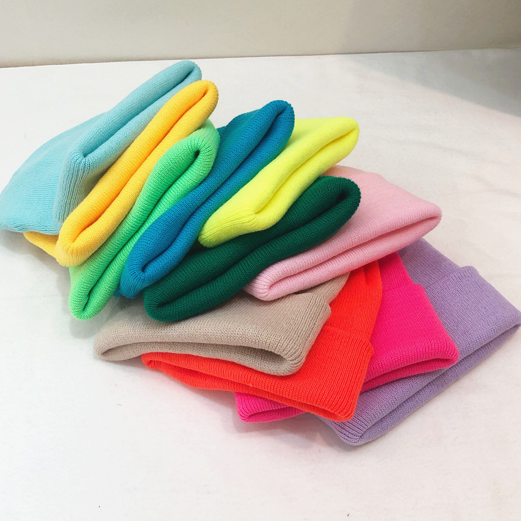 

22 Candy Colors Knit Hat For Kids Baby Winter Fashion Beanie Solid Color Children Wool Cap Keep Warm Wholesale, Mix colors