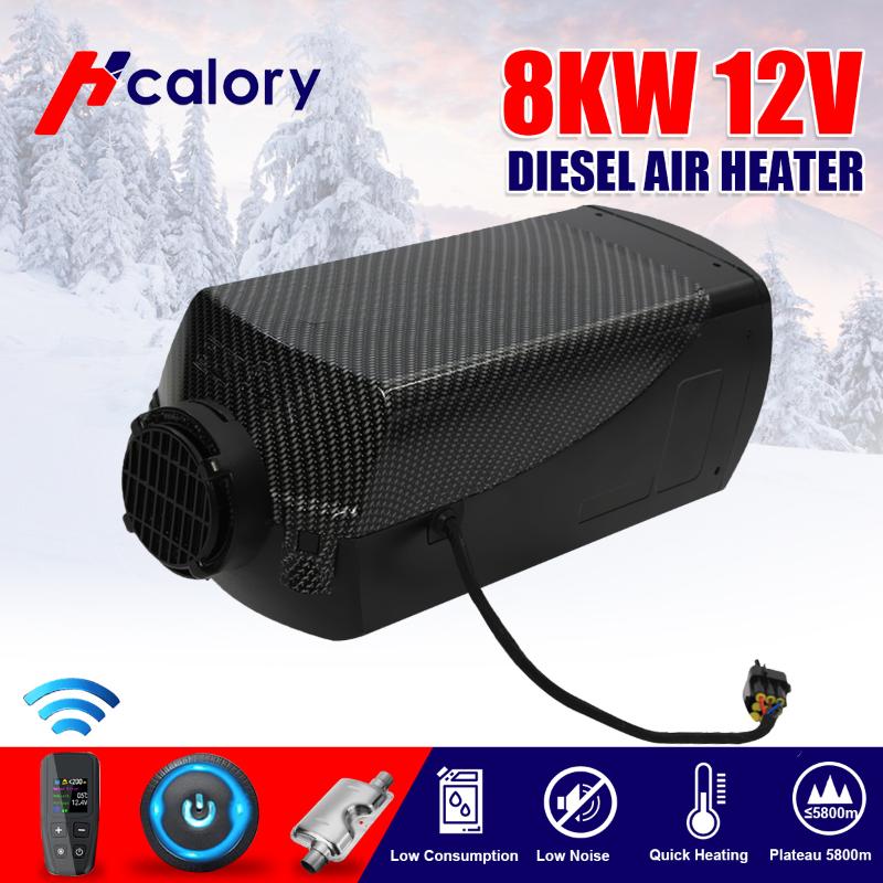 

12V 8000W Car Heater Diesel Air Parking Heater New LCD Switch + Integrated Remote Control Machine for Van Boat Bus RV