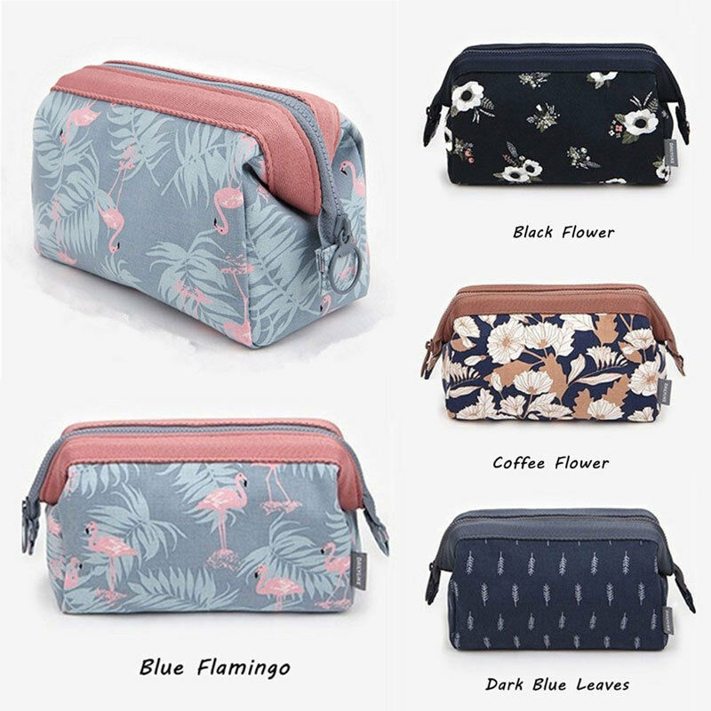

Flamingo MAKE UP BAG Pencil Case Cosmetic Travel Girls Women Handbag NEW