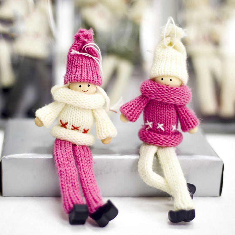 

Kawaii Christmas Doll Tree Decoration Angel Girl Window Hanging Dolls Home Xmas Cute Doll Party Decoration Kids Gift