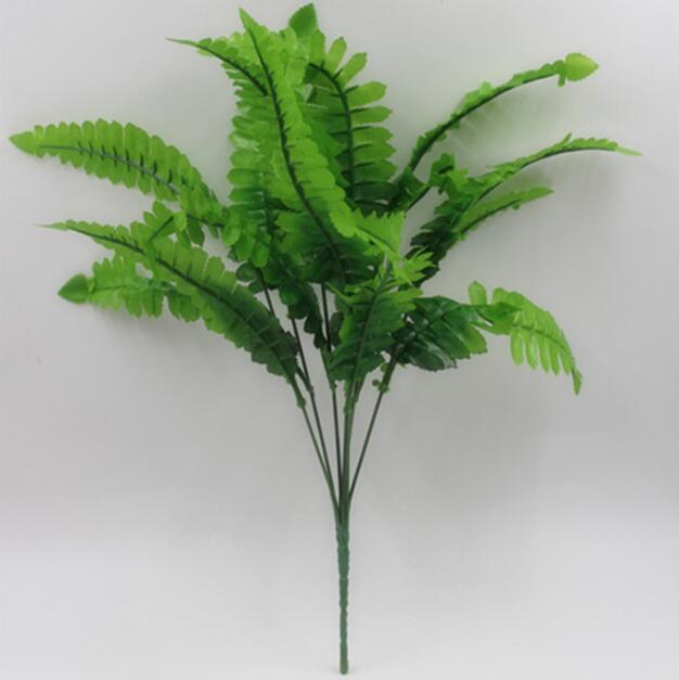 

Artificial Flower Fern Green Plant Simulation Grass Persian Fern Artificial Plants Pretty 7 branches 14 leaves plastic grass