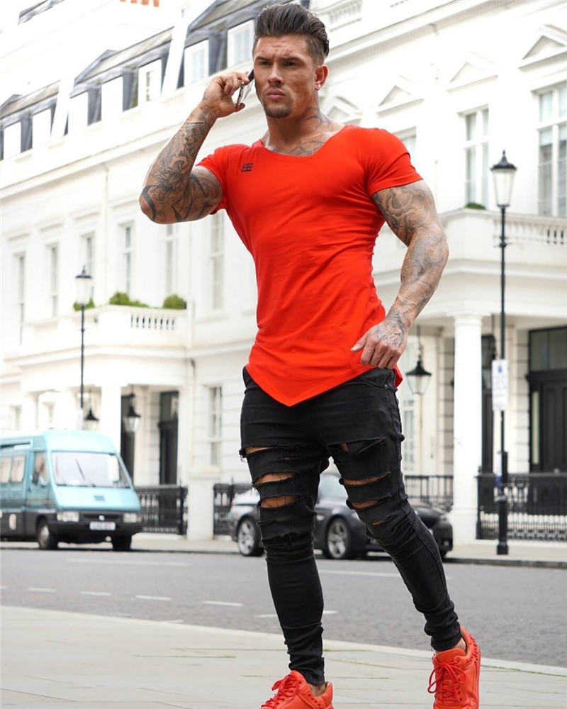 Body Engineers Fashion Men Summer Quick Drying V Neck Short Sleeve Men