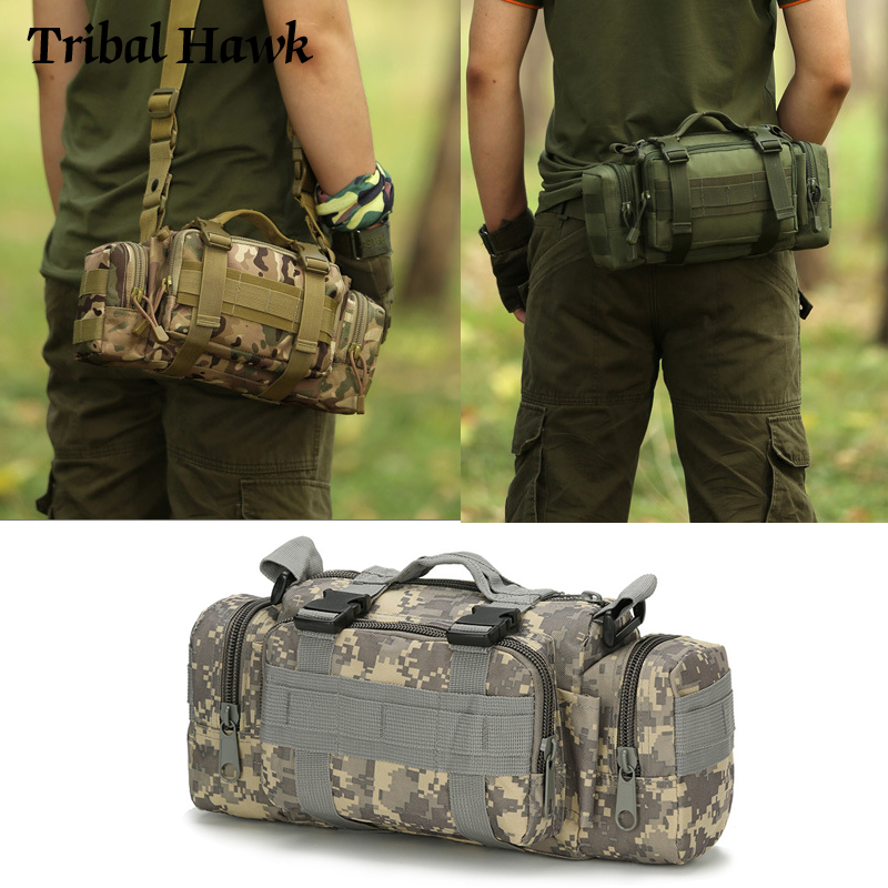 

Outdoor Tactical Bag Camping Hiking Travel Nylon Backpack Pouch Handbag 3L 600D Waterproof Molle Waist Pack, Jungle digital