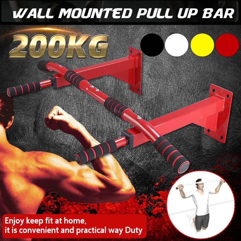 

200kg Wall Horizontal Bar Home Gym Workout Chin Pushup Pullup Multiple Uses Training Bar Sport Fitness Sit-ups Fitness Equipment