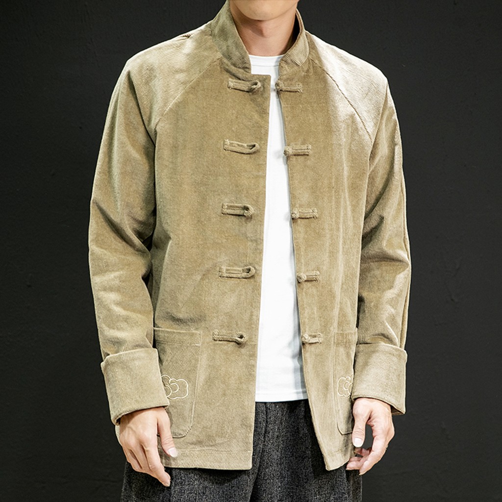 

Men's Spring Autumn Jacket Korean Style Slim Jacket Nice Tide Fashion Student Wild Corduroy Baseball Casual Cotton Clothes Coat, Black