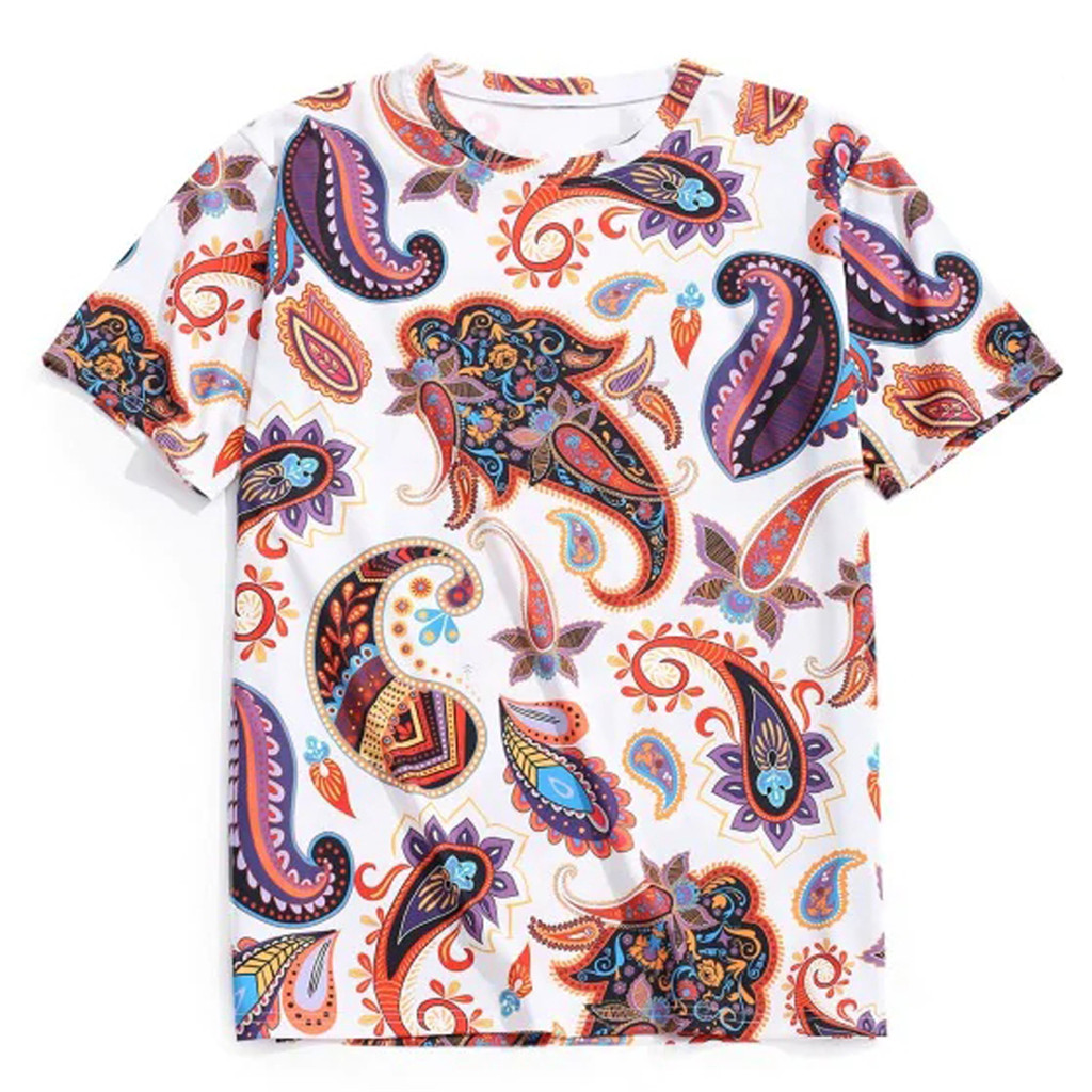 Men/'s Summer New Cartoon Aircraft Printed Round-Collar Comfortable T-shirt Tops