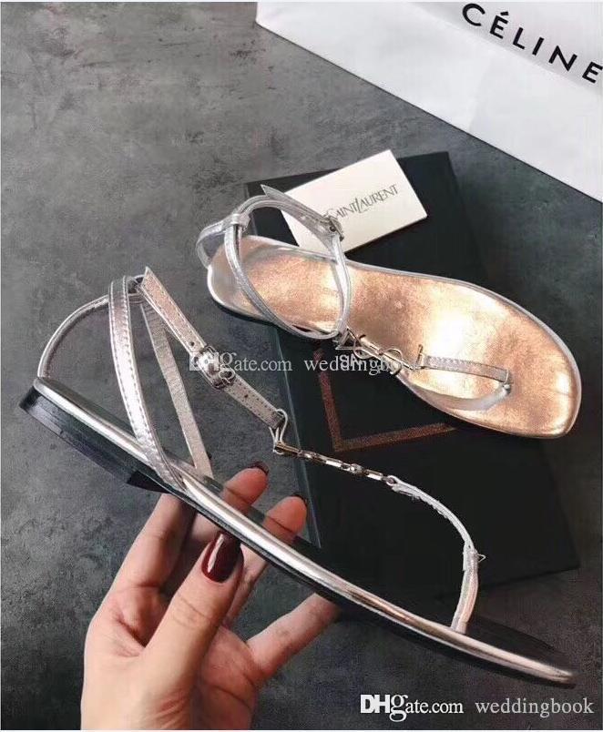 

New Classic Style Genuine Leather Summer Lidies Falt Heel Sandals Pinch Buckle Open Toe sandals Ladies Comfortable Outdoor Slippers with box, Black