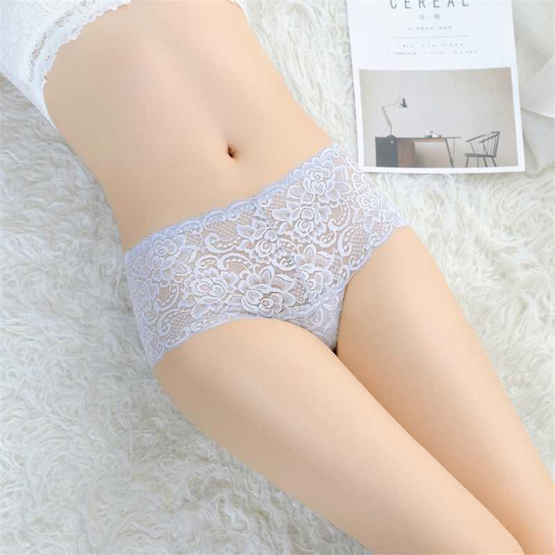 

Luxury Women rose lace sexy mid-waist abdomen thong daily breathable boxer briefs flat foot pants T pants, 01