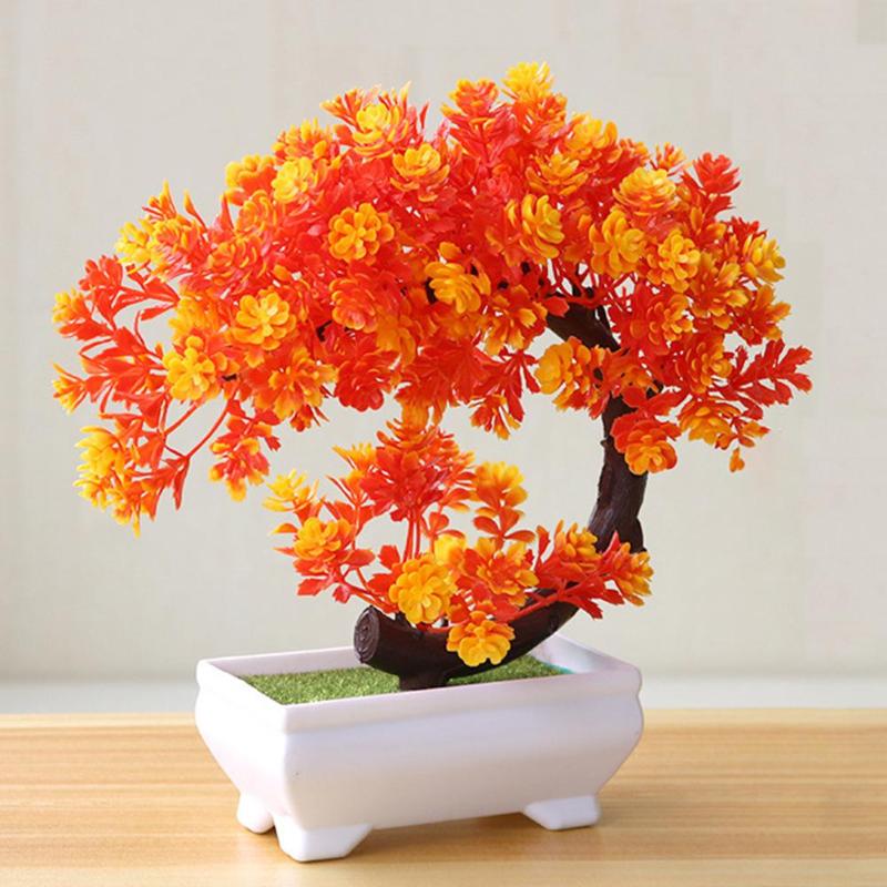 

Artificial Potted Plant for Home Dining-table Office Decoration, Orange