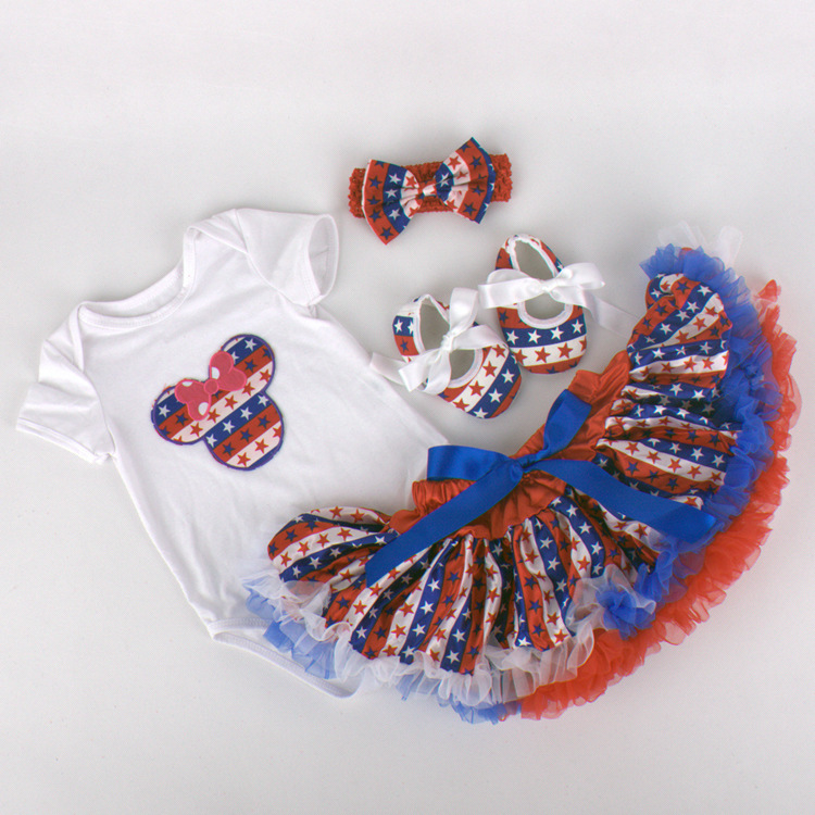 

Newest Baby Clothing Sets Newborn Girl Cartoon Rompers Tutu Skirt Headband Shoes Socks Kids Cotton Clothes 1st Birthday Gift, A 3pcs 01