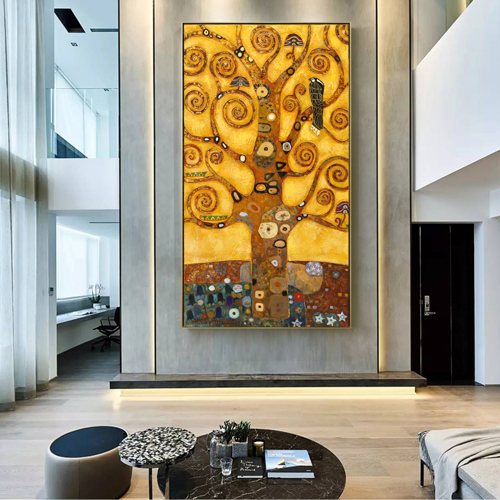 

Gustav Klimt Tree Of Life Canvas Art Paitnings Classical Famous Painting Gustav Klimt Wall Picture For Living Room 190929