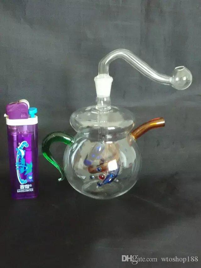 

Hookah teapot Wholesale Glass bongs Oil Burner Glass Water Pipes Oil Rigs Smoking Free