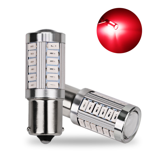 

4X 1156 5630 5730 BA15S 21W 33 Smd led Car Strobe Brake Bulbs Lights Reverse Daytime Lamps Red Yellow White 12V