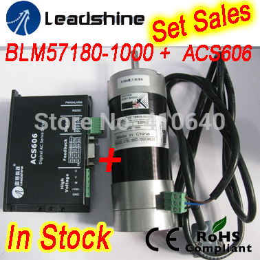 Set Sales GENUINE Leadshine BLM57180 (square flange) servo motor and ACS606 Servo Drive and encoder cable and RS232 tuning cable-image-463764294
