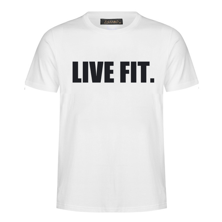 2019 fashion new letter printing fitness men's shirt sweatshirt XL Harajuku style short-sleeved T-shirt sweatshirt MC28