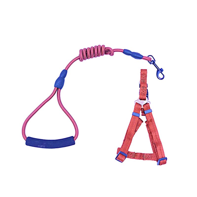 

Comfortable Sponge Handle Enamel Buckle Prevent The Dog From Breaking The Rope Fashion Nylon Chest-back Pet Dog Leash