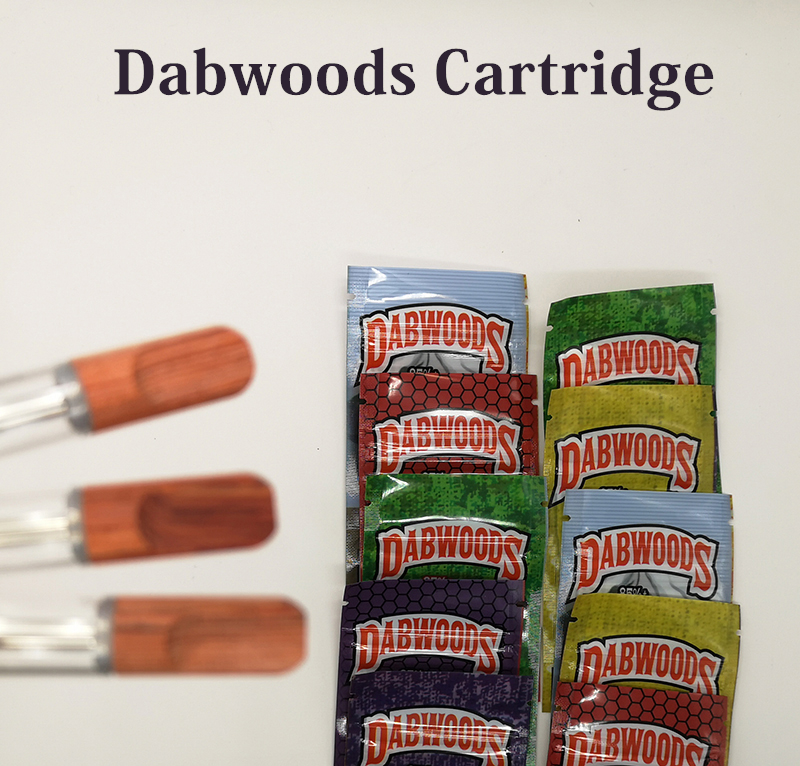 

Empty Dabwoods Vape Pen Cartridges Wood Tip Ceramic Coil Carts 510 Thread 0.8ml/1.0ml Empty Disposable Ecigarette Cartridges Packaging