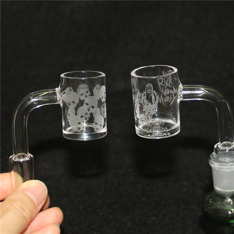 

Hot selling 25mm XL Beveled Edge Quartz Banger & Carb Cap 4mm Clear bottom bucket 14mm Male for dab rig