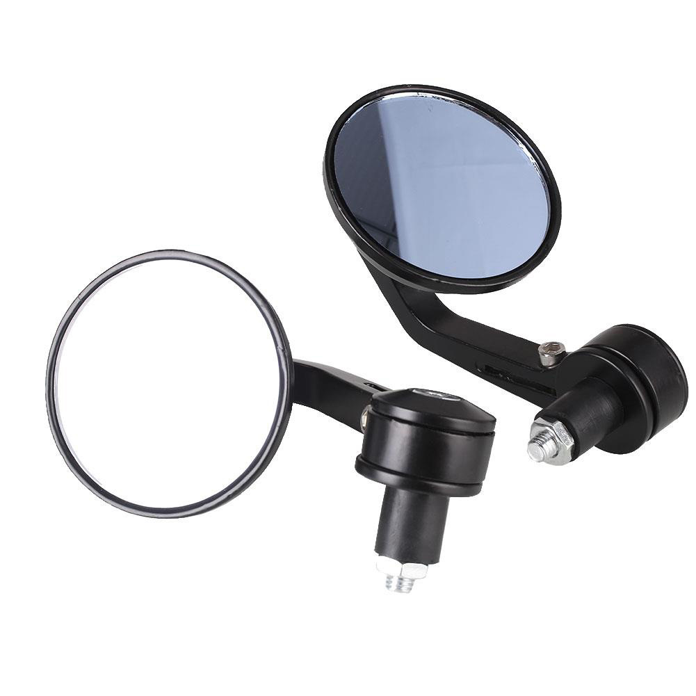 1Pair 7/8 "miroirs de moto rond universel de 1/8" Miroirs à la barre de la barre d'extrémité arrière arrière