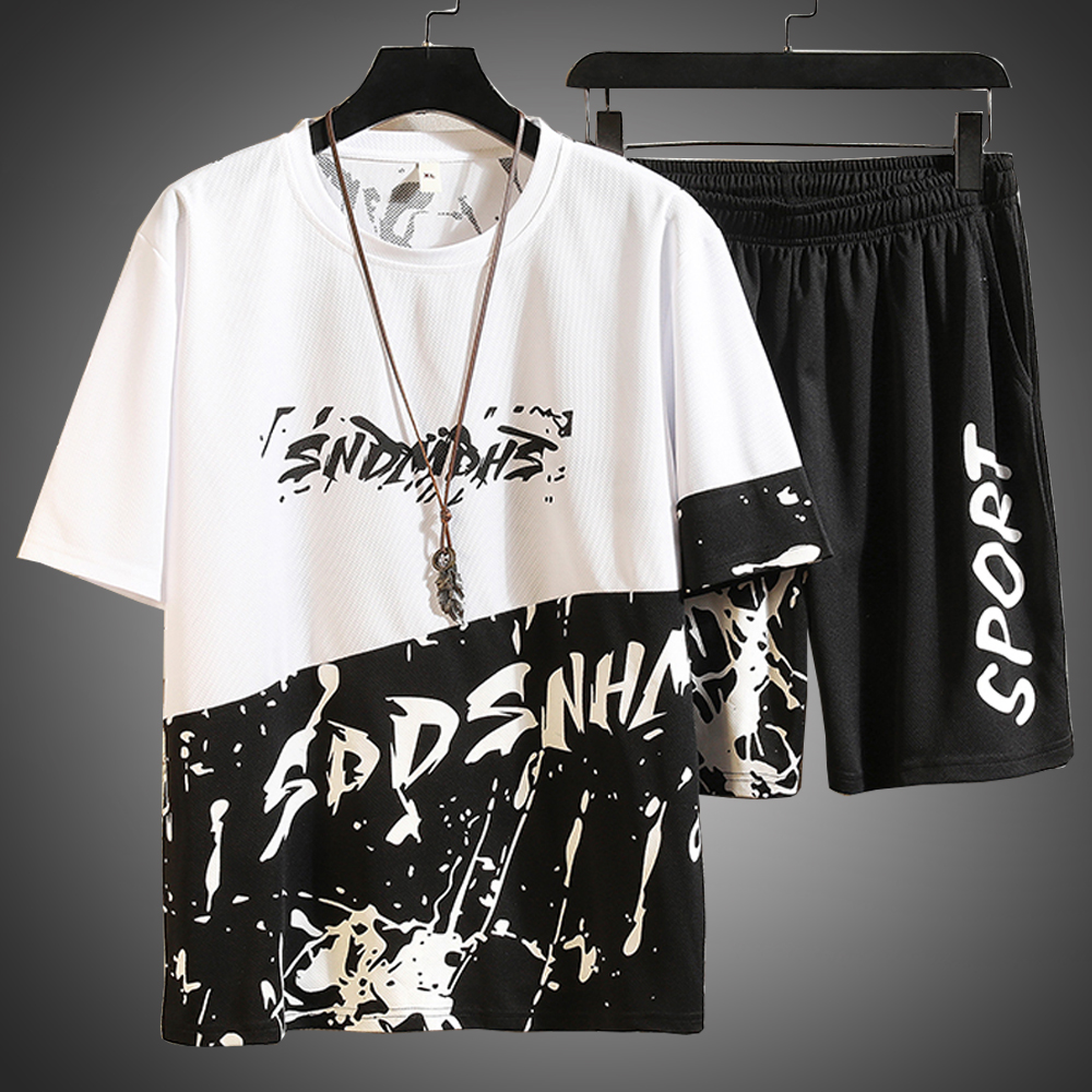 

Mens Tracksuit Set Harajaku Shirt Man Letter print Track Suit 2 piece set summer clothes for men Hip Hop Outfits Male Sets 2020, Kcd558 yellow