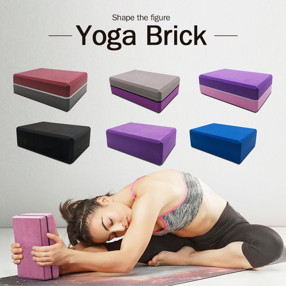 

16 Colors Pilates EVA Yoga Block Brick Sports Exercise Gym Foam Workout Stretching Aid Body Shaping Health Training for women, Customize