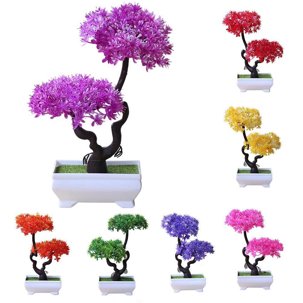 

Artificial Plant Tree Bonsai Fake Potted Ornament Home Hotel Garden Decor Gift Desk Tabletop Decoration Plants Supplies