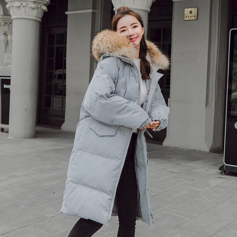 

Thick Warm Plus Size Winter Jacket Women Hooded Faux Fur Collar Long Winter Coats Overcoat Women' Down Cotton Jacket Coat C5902, Black yellow fur