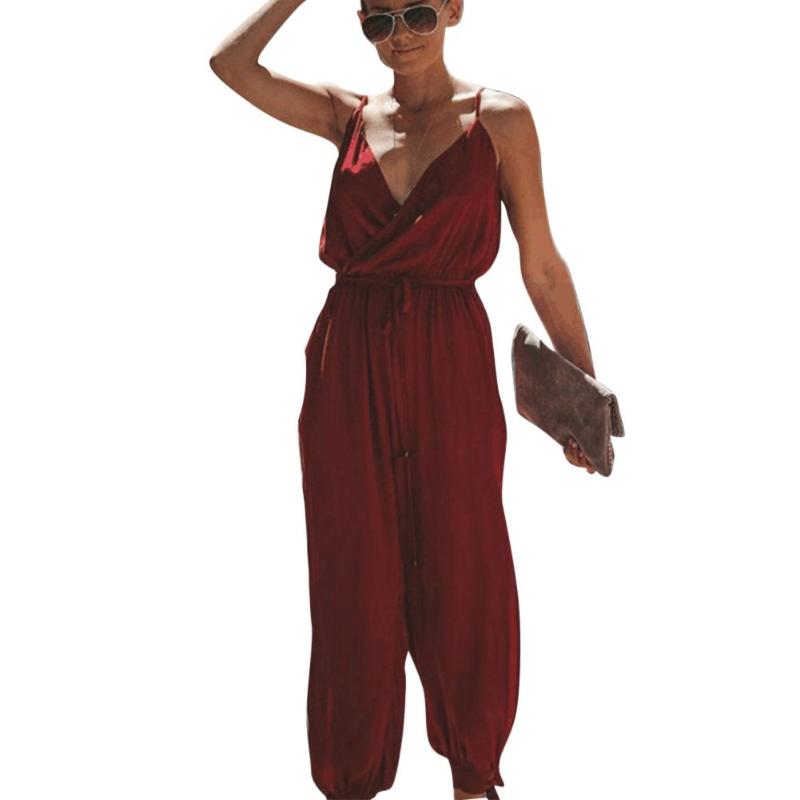 

Womens Bodysuits Summer Sexy Backless Casual Deep-V Floral Print Strappy Jumpsuits Romper, Black