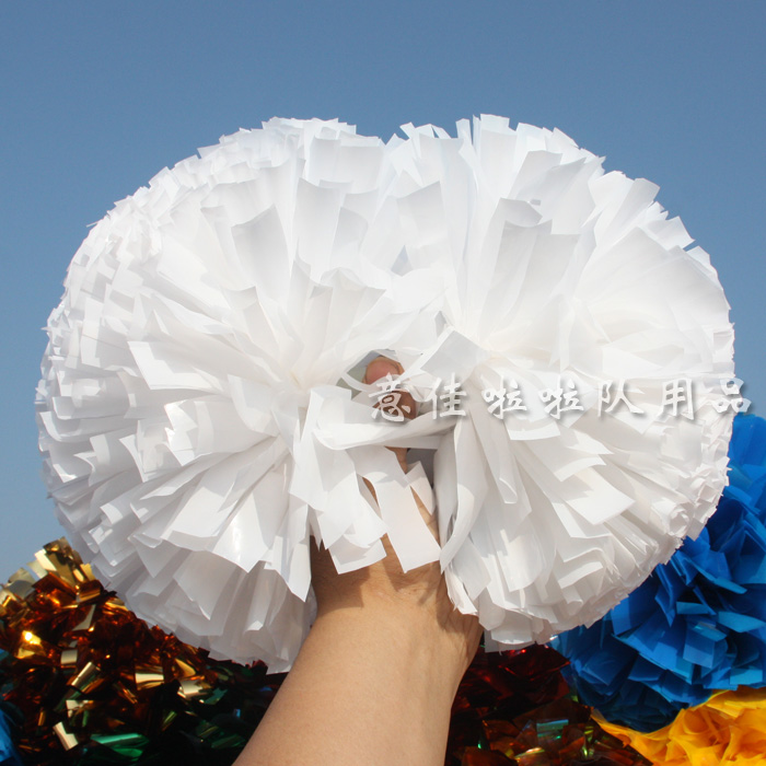 

10pcs Cheerleading pom plastic white 1,000*3/4" wide streamers
