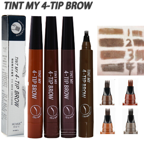 

Eyebrow Tattoo Pencil 4 Head Fine Sketch Enhancer Fork Tip Eyebrow Tattoo Tint Pen Eyebrow Gel Waterproof Microblading Makeup
