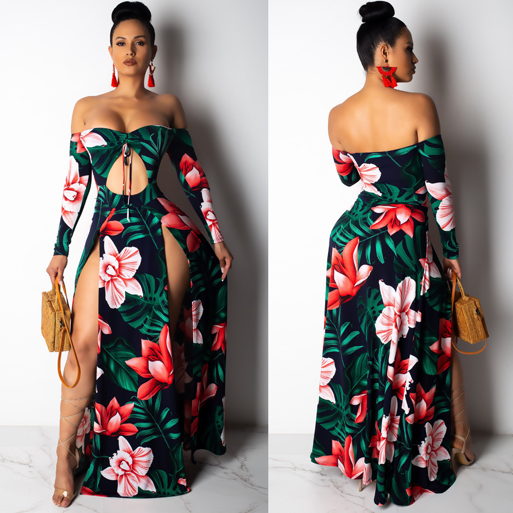 romper split maxi dress