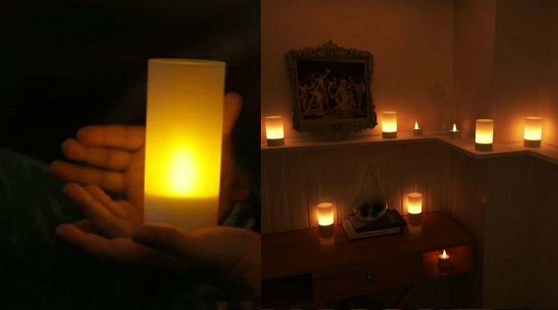 Set Of Led Candle Remote Controlled Flickering Frosted