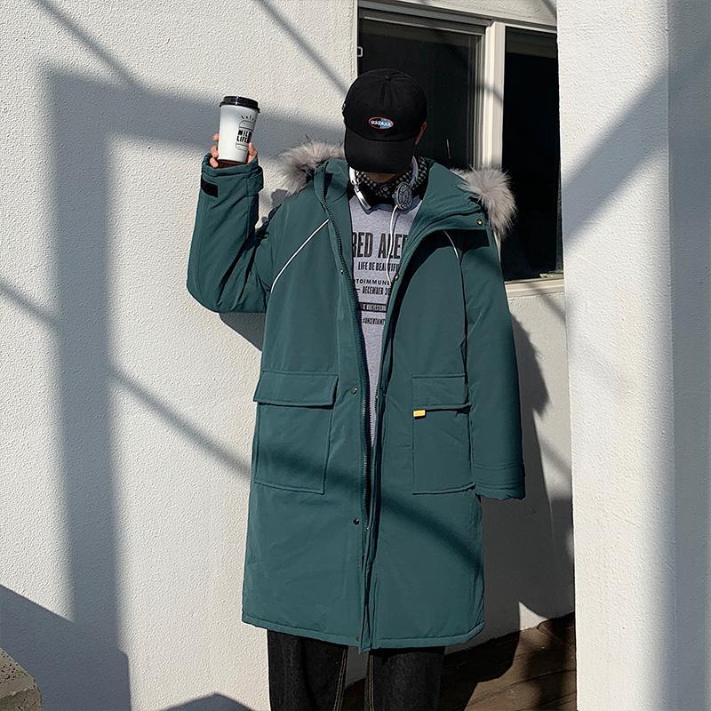 

Long Parkas Winter Jacket Men 2019 New Warm Windproof Casual Outerwear Padded Cotton Coat Big Pockets High Quality Parkas Men, Gray warm parka men