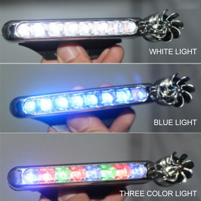 

2pcs Wind Energy Running Lights 8 LED Headlight Lamp Car Styling No Need External Power Supply For Car Accessories