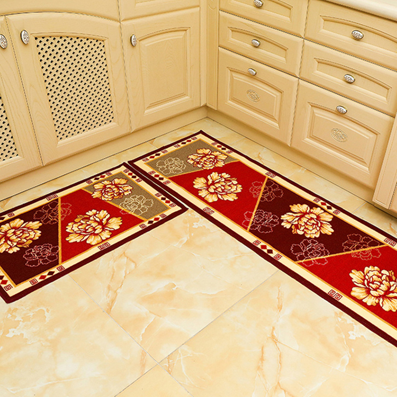 

Printed Kitchen Carpet Room Large Rug Living Room Water Absorption Floor Mat Kitchen 2 Pcs Anti Slip Bathroom Carpet l