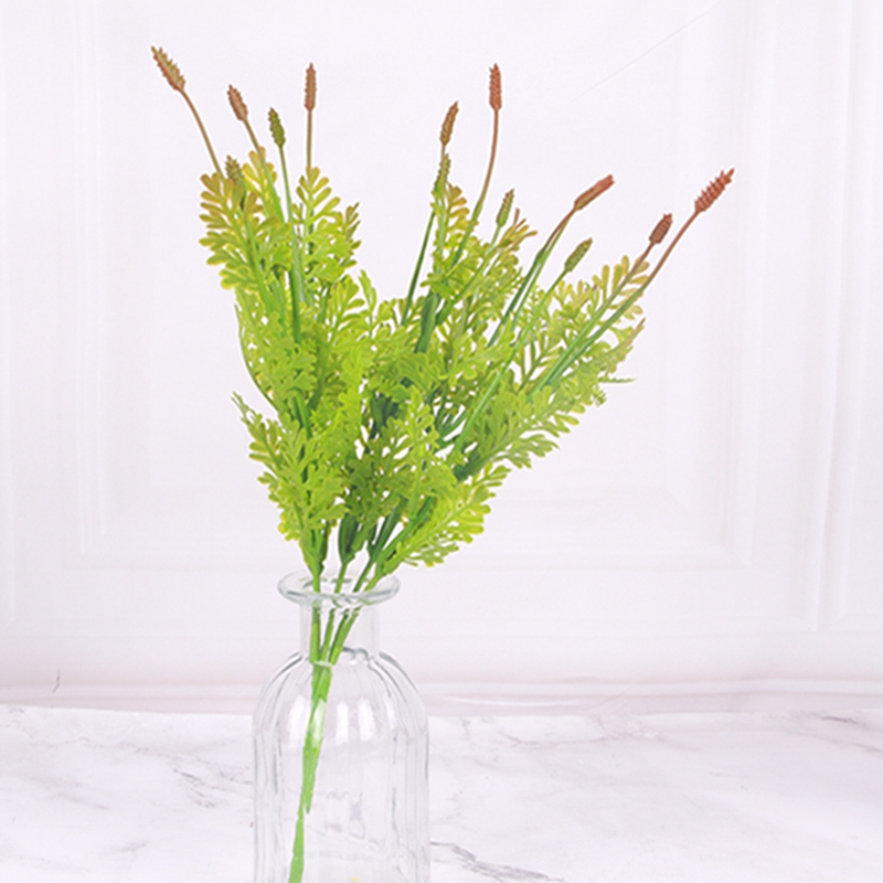 

European Provence Garden 2 Lavender Flower Fork Bouquet Flowers Romantic Wheat Flower Artificial Flowers Simulation Decoration, Yellow