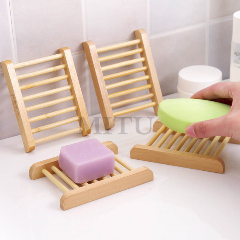 

Natural Wooden Soap Dish Wooden Soap Tray Holder Creative Storage Soap Rack Plate Box Container For Bath Shower Bathroom Supplies