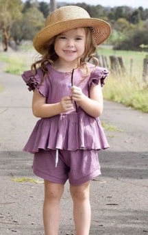 

Toddler Baby Girls Cloth Summer Floral Outfits Casual T-shirt Tops+Shorts Cotton 2pcs Set 6M-5T, Green