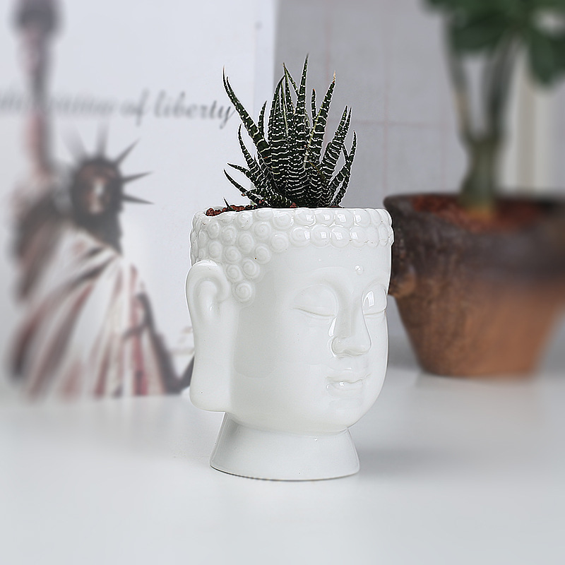 2019 Feng Shui Fortune Buddha Statue Flower Pot Vase Fortune Cat