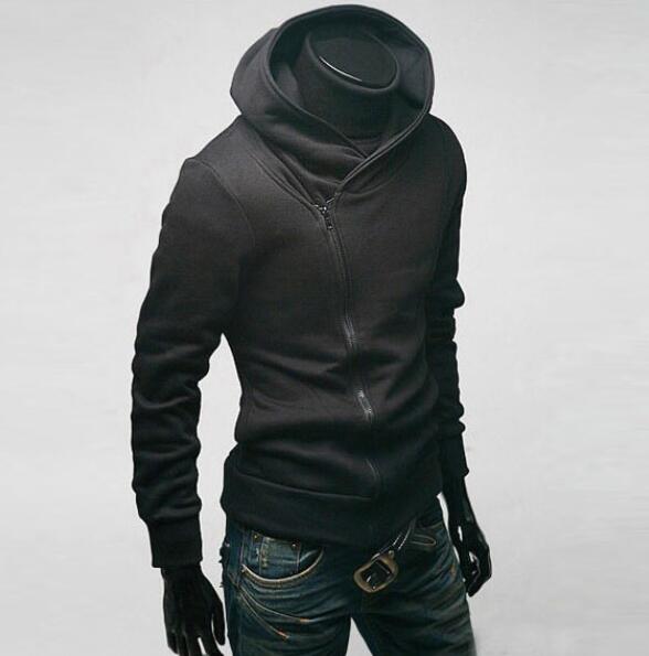 

Plus Size Korea back to shool Oblique zipper Men's Hoodie men's Jacket men's Coat 5 colours black mens coats Size M-3XL Wholesale, Black;brown