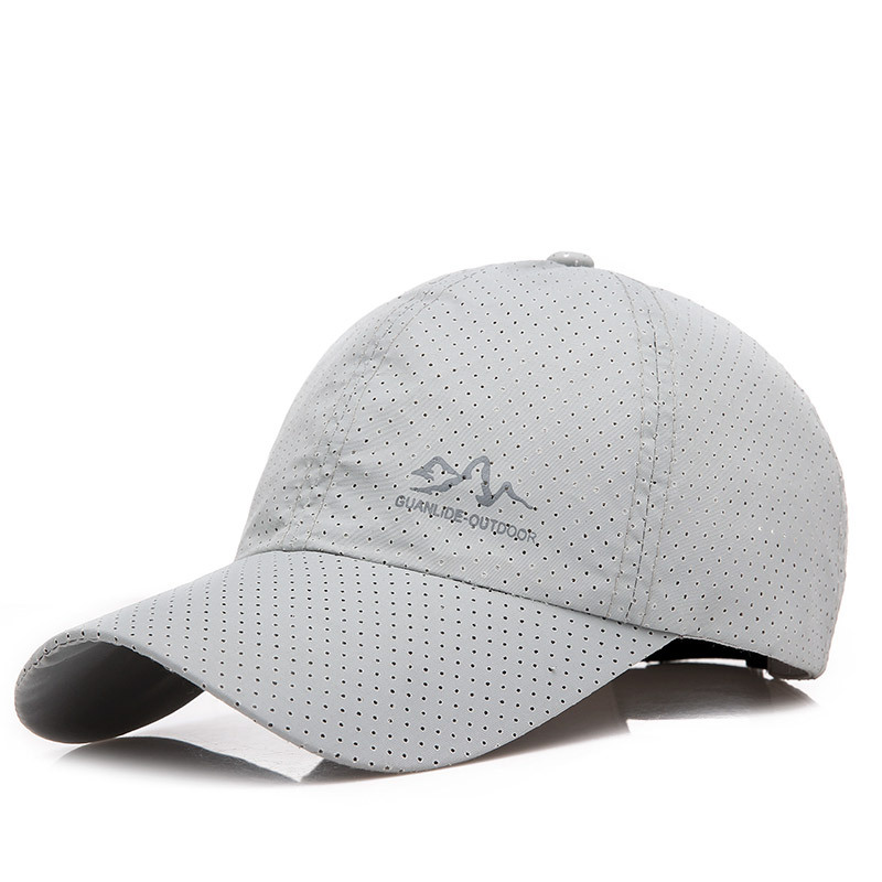 

Fashion Casual Mesh Hats Unisex Baseball Cap Men Sun Hat Perforated Breathable Headdress Women Solid Color Summer Caps, Dark grey