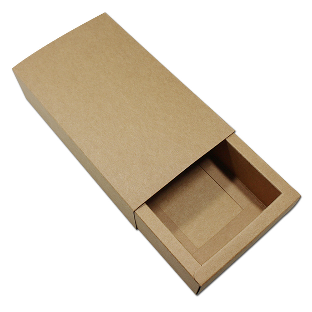 

15pcs/lot Party Favor Gift Box Brown Lovely Kraft Paper Drawer Box DIY Gift Craft Jewelry Packaging Cardboard Free Shipping