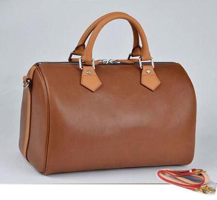 

New Classic 55cm Large Travel Bag Pillow Duffle Bags Luggage Handbags Lady Handbag Real Leather Capacity Sport Bag Shoulder Crossbody Bags, Brown grid