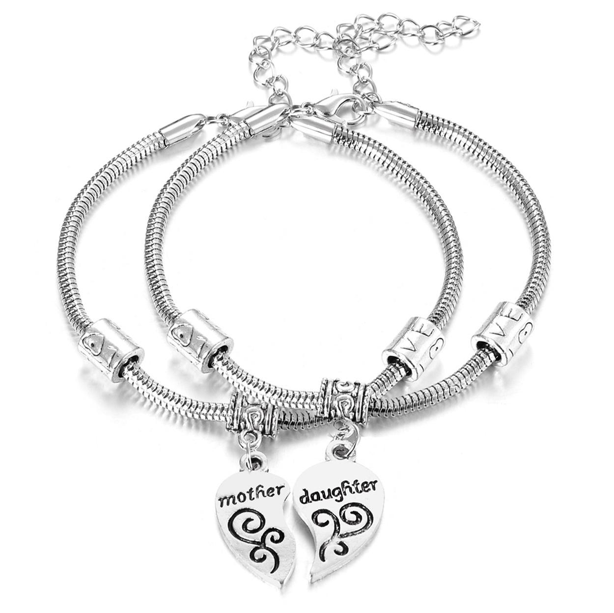 Mother Daughter Love Bracelet Wristband Mothers Day Gift Mother