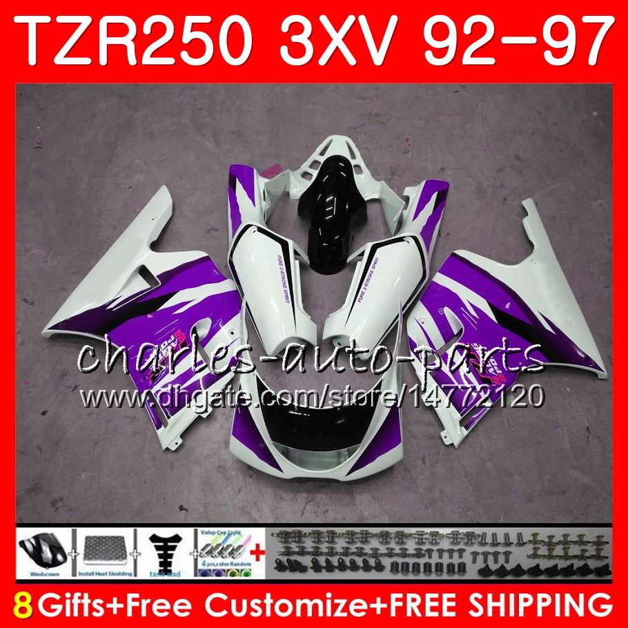

Body For YAMAHA TZR 250 Purple white TZR250 3XV 92 93 94 95 96 97 YPVS RS 119HM.107 TZR250RR TZR-250 1992 1993 1994 1995 1996 1997 Fairing, No. 10