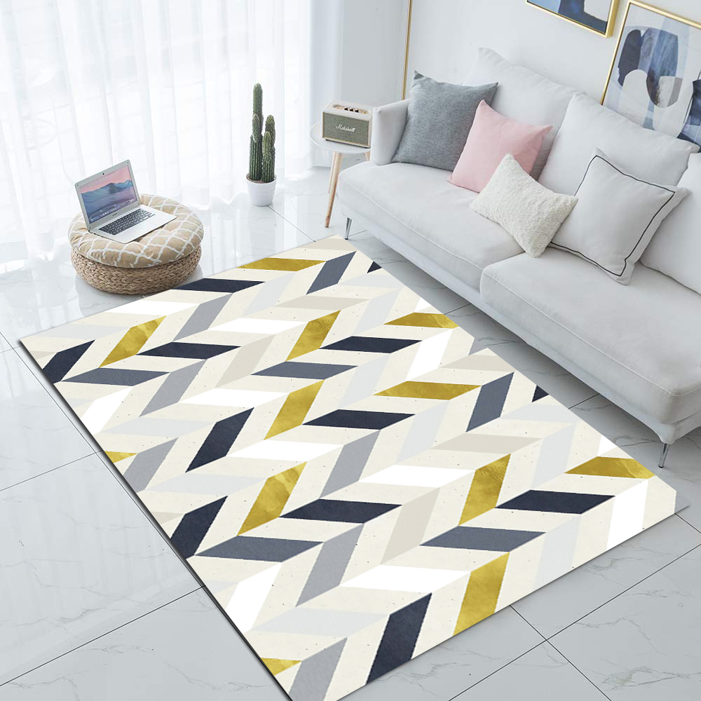 

Else Yellow Gray Blue Arrows Geometric Nordec 3d Print Non Slip Microfiber Living Room Modern Carpet Washable Area Rug Mat, As pic