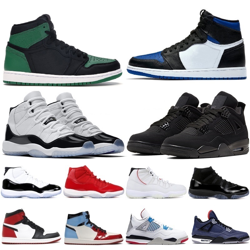

Newest Basketball Shoes Jumpman 1 1s OG High Pine Green Black Court Purple Royal Bred Toe NC Obsidian UNC Game Basketball Sneakers Trainers, #26 mid se blue the great