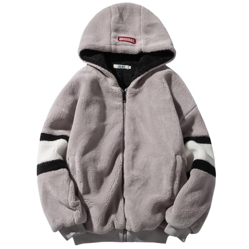 

2020 lamb wool cotton jacket men' coat Korean fashion handsome plus velvet padded loose bf student casual cotton jacket men, Beige