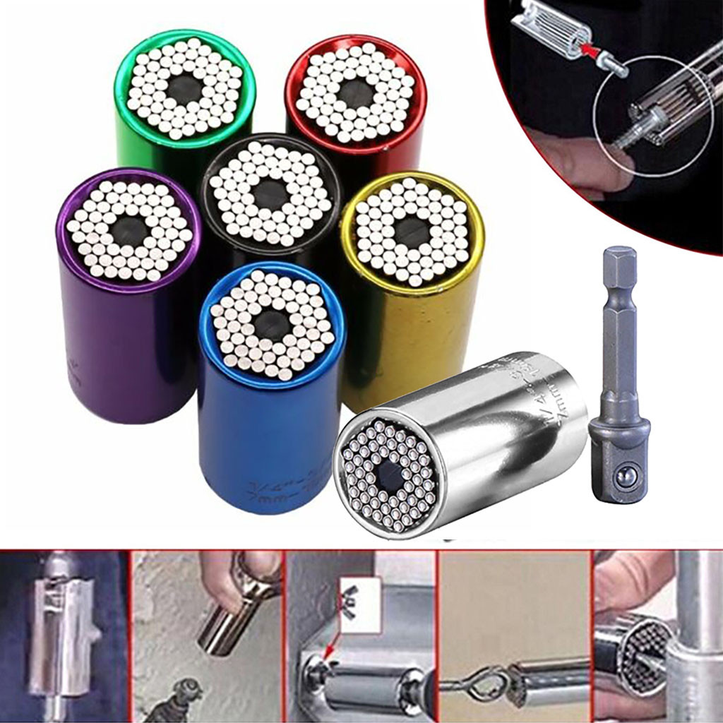 

2Pc Universal Torque Socket Sleeve Ratchet Wrench Multi Head Sleeve Power Drill Ratchet Bushing Spanner Adapter Repair Tool #YL5